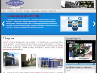 Thumbnail do site Geoinform Pesquisas Geolgicas
