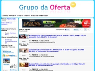 Thumbnail do site Grupo da Oferta - Compras Coletivas