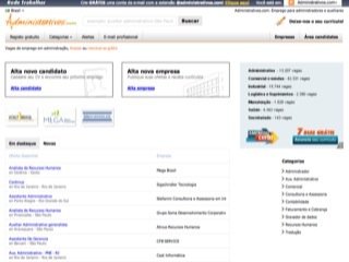 Thumbnail do site Administrativos.com - Vagas de emprego em administrao