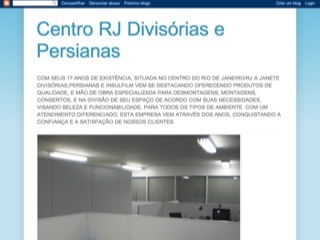 Thumbnail do site Centro RJ - Divisórias e Persianas