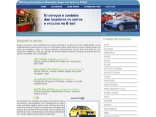 Thumbnail do site Aluguel de carros online
