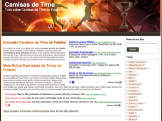 Thumbnail do site Camisas de Time