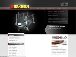 Thumbnail do site 3D Transform - Mquinas de Corte Laser e Fresadoras