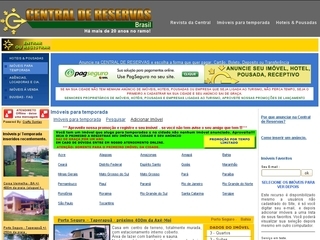 Thumbnail do site Central de Reservas de Hotis, Pousadas e Casas