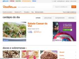 Thumbnail do site Receitas.com