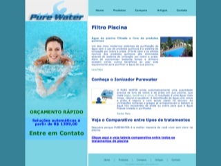 Thumbnail do site Pure Water - Filtro Piscina