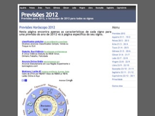 Thumbnail do site Previsões horoscopo 2012