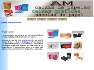 Thumbnail do site AM caixas de papelo