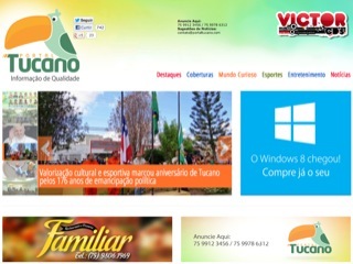 Thumbnail do site Portal Tucano - portal de notcias de Tucano, Bahia