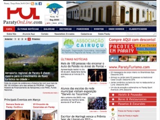 Thumbnail do site Pousadas em Paraty? ParatyOnLine.com