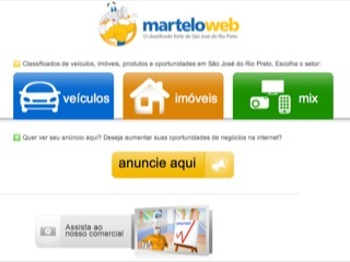 Thumbnail do site MarteloWeb - Classificados de Carros, Imveis e Mix