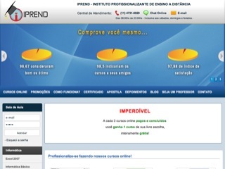 Thumbnail do site IPREND - Cursos Online