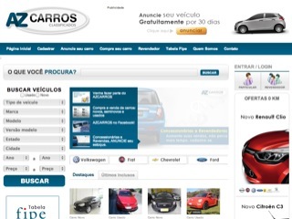 Thumbnail do site AZ Carros