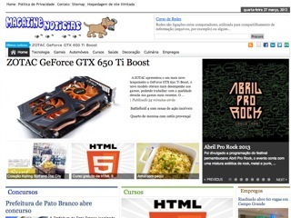 Thumbnail do site Magazine Notícias