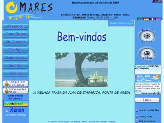 Thumbnail do site Pousada Mares