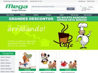 Thumbnail do site Mega Impresso - Adesivos de parede