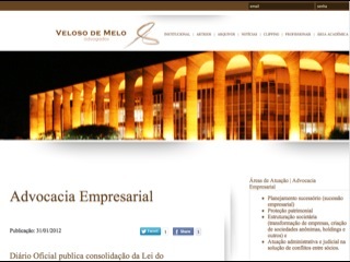Thumbnail do site Veloso de Melo Advgados