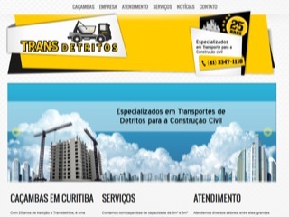 Thumbnail do site Transdetritos - Caçambas