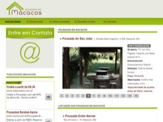 Thumbnail do site Pousadas em Macacos