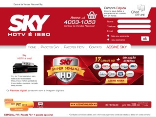 Thumbnail do site Anhanguera Antenas - Central de Vendas Sky