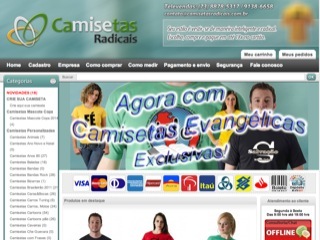 Thumbnail do site Camisetas Radicais