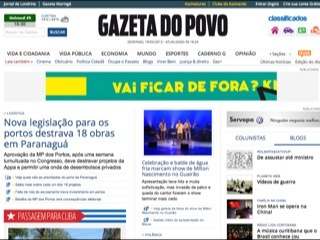 Thumbnail do site Gazeta do Povo