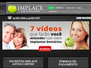 Thumbnail do site Implace - Implantes dentrios