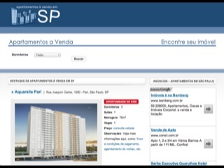 Thumbnail do site Apartamentos a venda em SP
