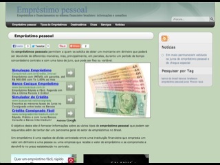 Thumbnail do site Empréstimo pessoal online