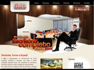 Thumbnail do site Elárt - Divisórias, Forros e Drywall
