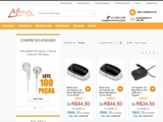 Thumbnail do site MercuryShop - Acessrios BlackBerry e Targus