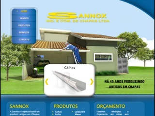 Thumbnail do site Sannox Ind e Com de Chapas Ltda