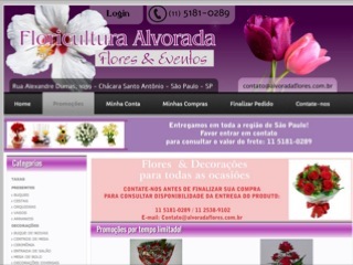 Thumbnail do site Floricultura Alvorada - Flores & Eventos