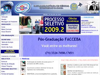 Thumbnail do site FACCEBA - Faculdade Católica de Ciências Econômicas da Bahia