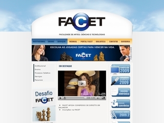 Thumbnail do site FACET - Faculdade de Artes, Ciências e Tecnologias