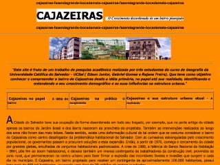 Thumbnail do site Cajazeiras - O Crescimento desordenado de um bairro planejado