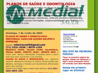 Thumbnail do site Planos de Sade e Odontologia