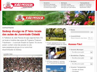 Thumbnail do site Prefeitura Municipal de João Pessoa