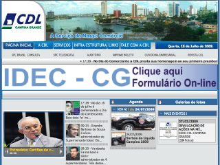 Thumbnail do site Cmara de Dirigentes Lojistas de Campina Grande