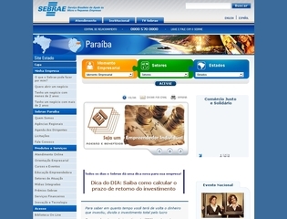 Thumbnail do site SEBRAE Paraíba