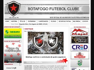 Thumbnail do site Botafogo F. C.