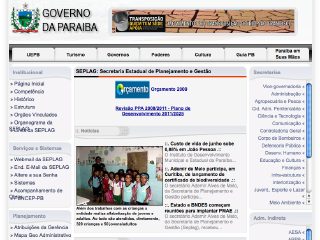 Thumbnail do site SEPLAN - Secretaria do Planejamento da Paraíba 