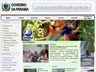 Thumbnail do site SUDEMA - Superintendência de Administração do Meio Ambiente da Paraíba