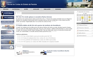 Thumbnail do site TCE - Tribunal de Contas do Estado da Paraíba
