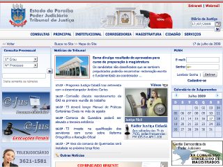 Thumbnail do site TJ-PB Tribunal de Justiça da Paraíba 