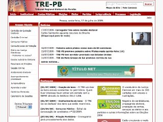 Thumbnail do site TRE PB - Tribunal Regional Eleitoral da Paraba 