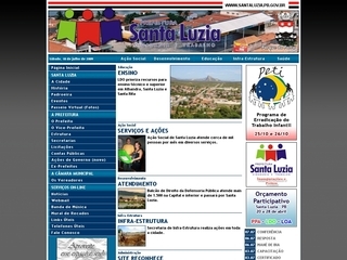 Thumbnail do site Prefeitura Municipal de Santa Luzia