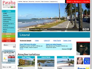 Thumbnail do site ParaibaBrasil.com :: Guia de viagem à Paraíba