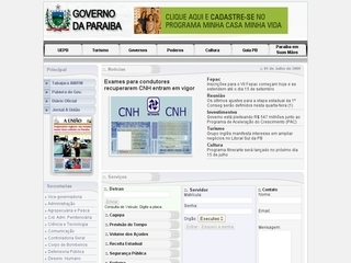 Thumbnail do site Governo do Estado da Paraba