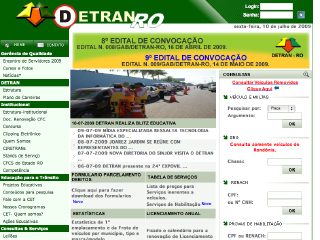 Thumbnail do site DETRAN - Rondnia